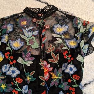 Anthropologie Multicolor Embroidered Dress